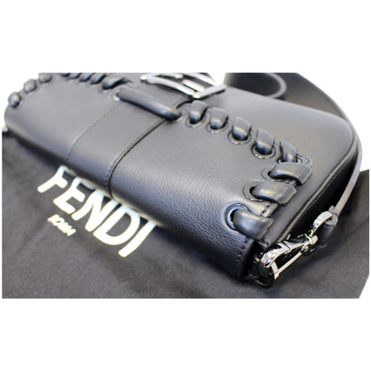 FENDI BAGUETTE Black Leather Shoulder Bag