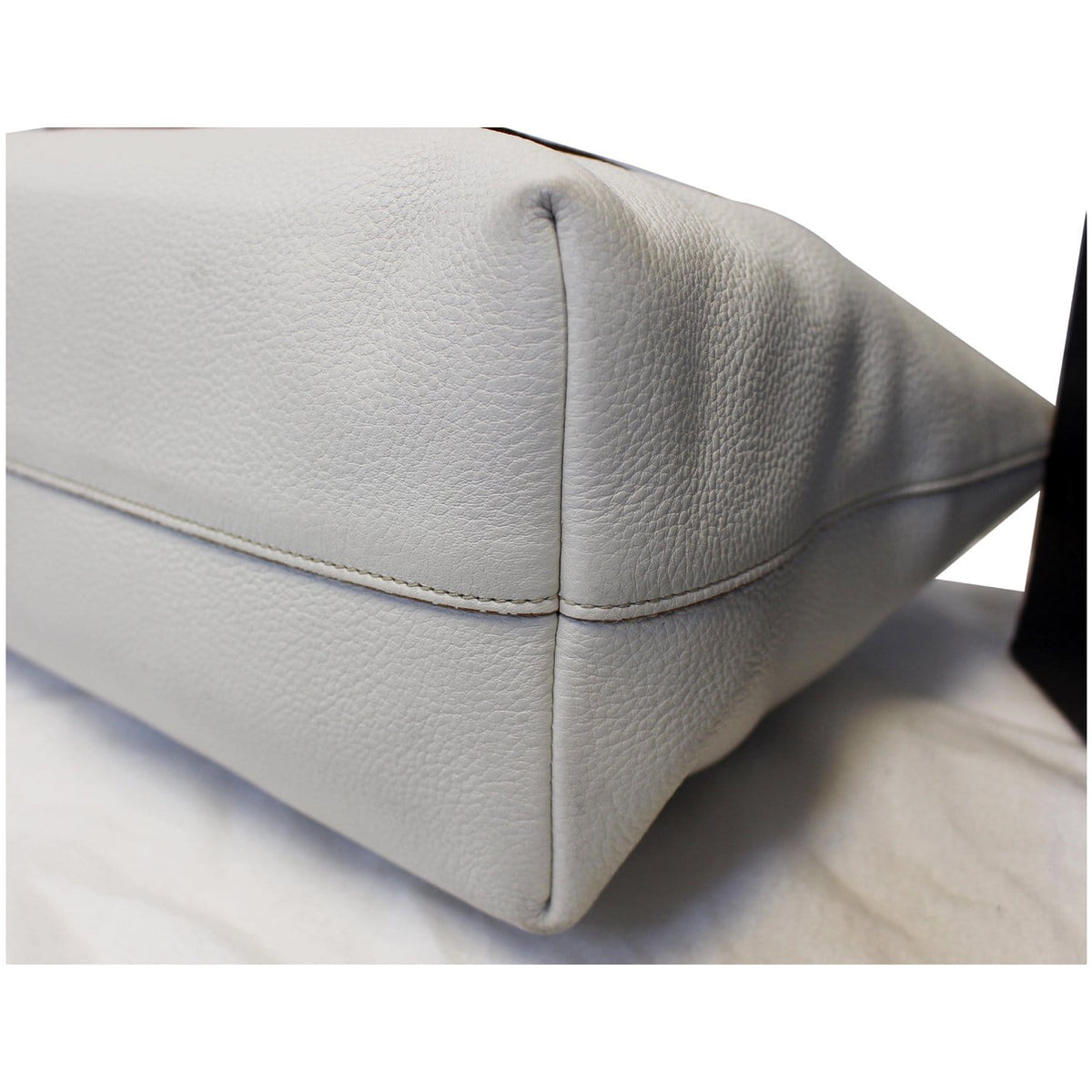 PRADA Large Vitello Daino Shopper Tote Bag White