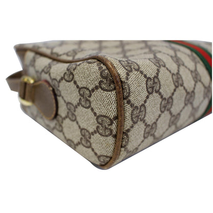 GUCCI GG Canvas Web Crossbody Bag Brown Vintage