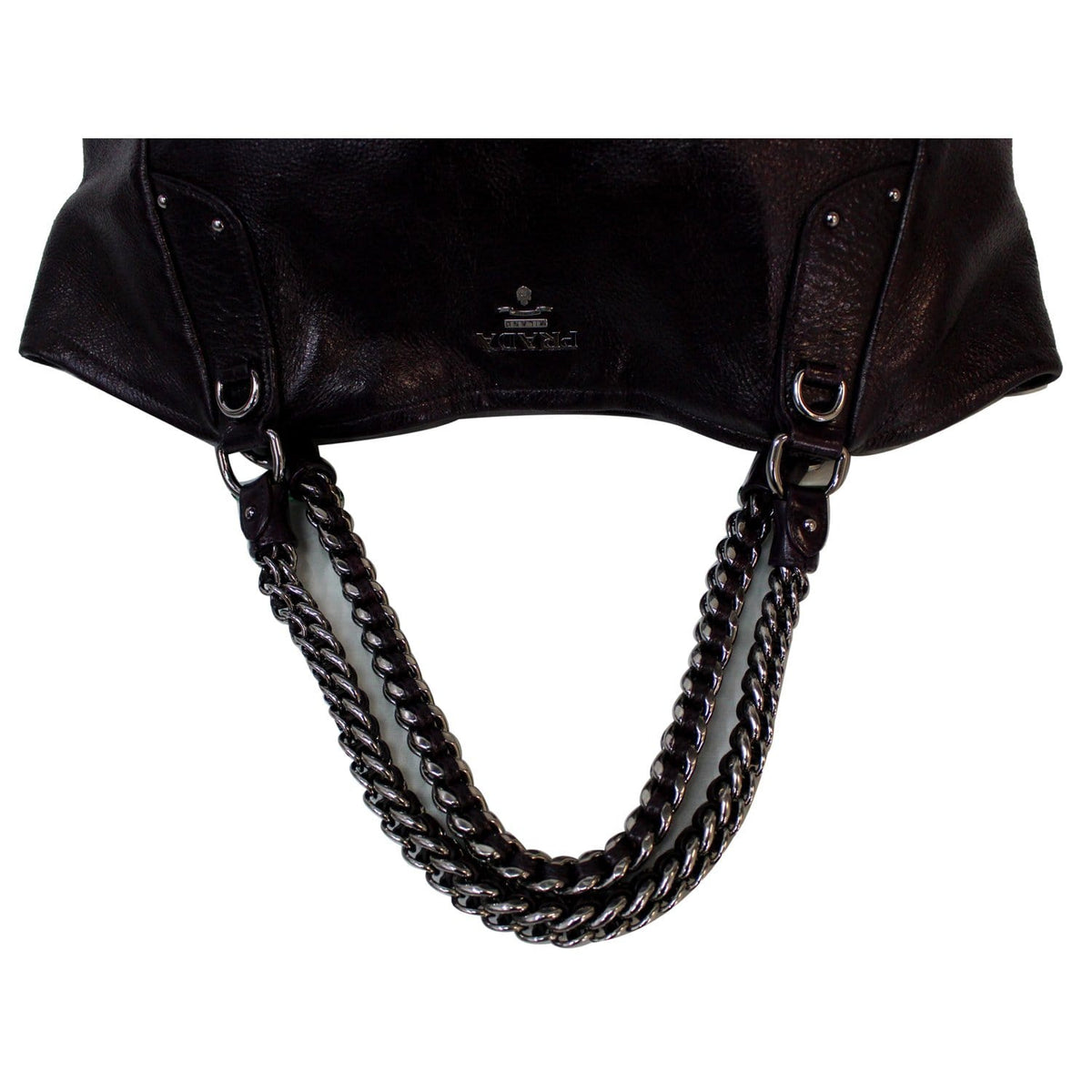 PRADA Cervo Lux Chain Shoulder Bag Purple