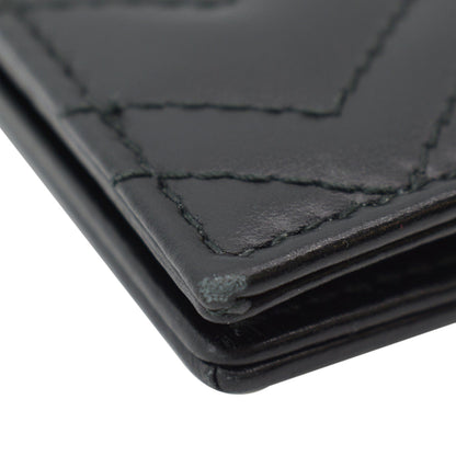 GUCCI Marmont GG Leather Card Case Wallet Black 546579