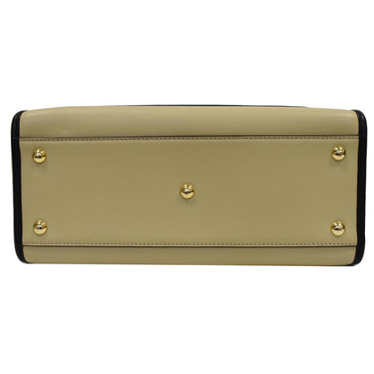 FENDI Runaway Medium Leather Tote Bag Beige