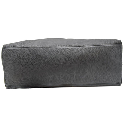 GUCCI Soho Pebbled Leather Chain Shoulder Bag Black 308982