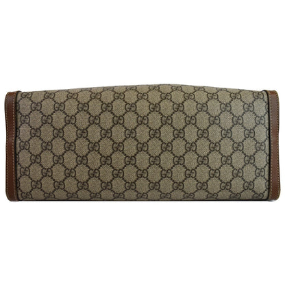 GUCCI Padlock Medium GG Supreme Canvas Shoulder Bag Beige 479197