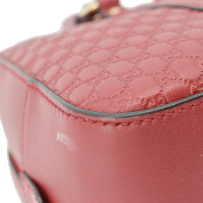 GUCCI Microguccissima Small Leather Crossbody Bag Navy Red 510286