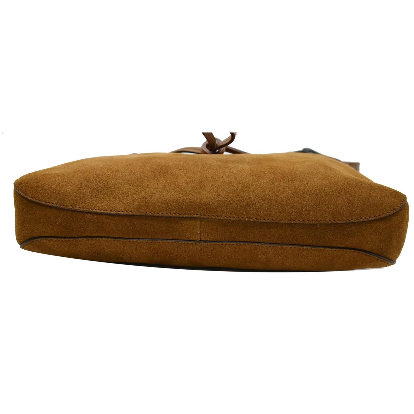 GUCCI Horsebit Suede Leather Shoulder Bag Tan 101975