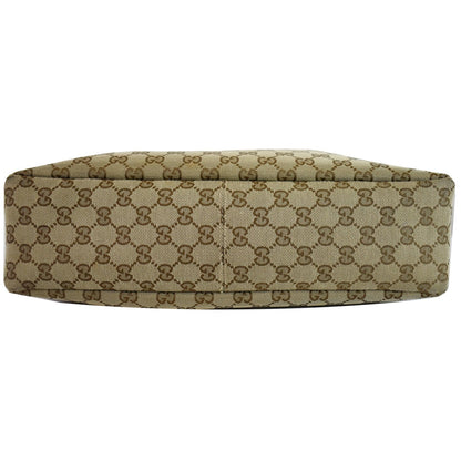 GUCCI Horsebit Medium GG Canvas Hobo Bag Beige 115867