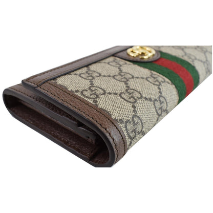 Gucci Ophidia GG Continental Supreme Canvas Wallet Beige 523153