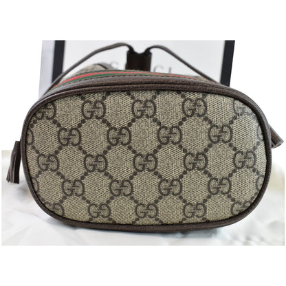 GUCCI Ophidia Mini GG Supreme Bucket Bag Beige/Ebony 550620