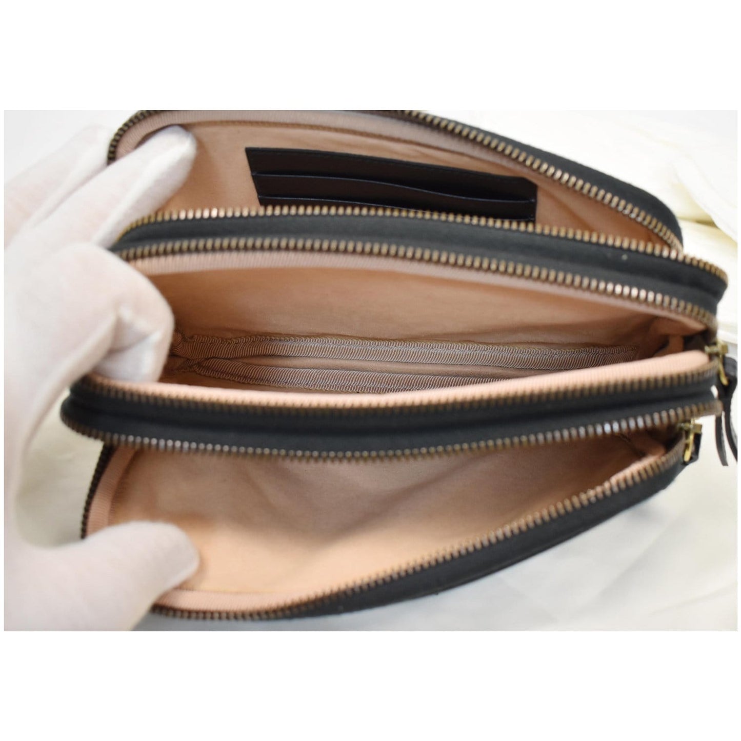 GUCCI GG Marmont Mini Chain Crossbody Bag Black 546581