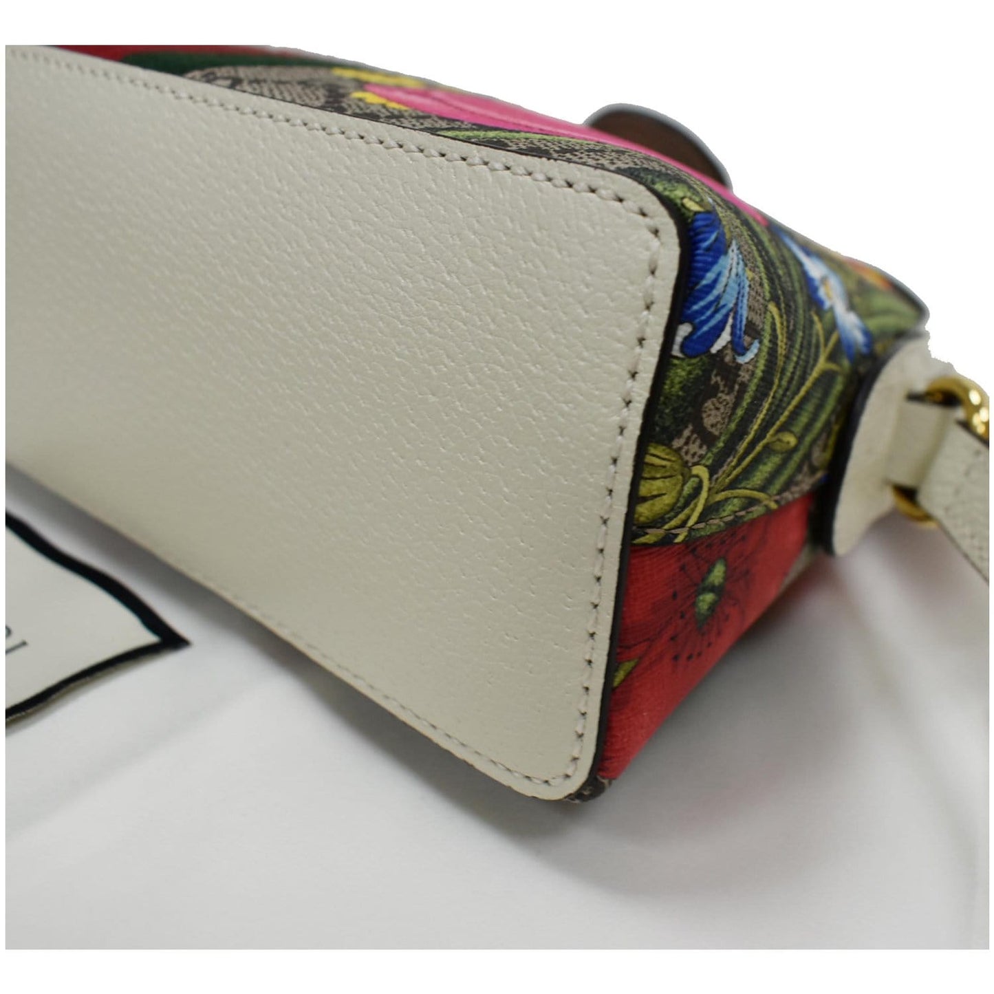 GUCCI Ophidia Flora Small Supreme Canvas Shoulder Bag Beige 499621