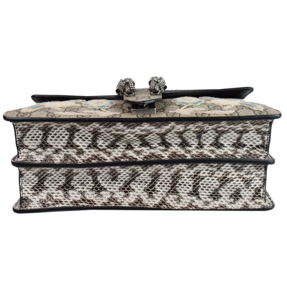 GUCCI Dionysus Small Supreme Python NY Yankees Patch Shoulder Bag Beige 400249
