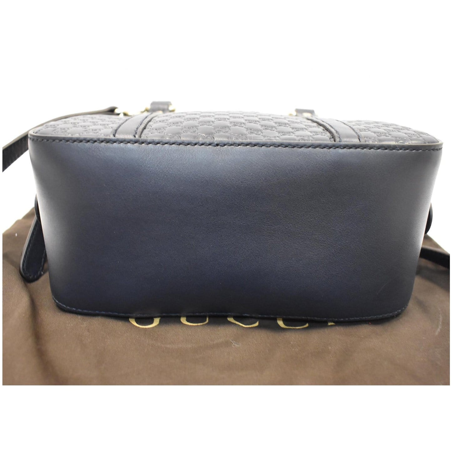 GUCCI Microguccissima Small Leather Crossbody Bag Black 510289