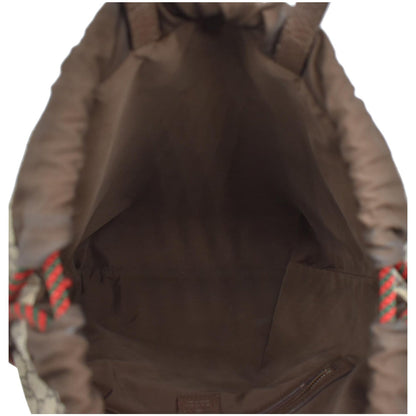 GUCCI Neo Vintage Drawstring GG Supreme Canvas Backpack Bag Beige 473872