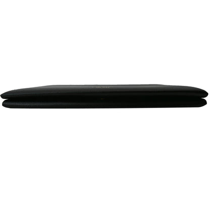 PRADA Document Holder Saffiano Leather Pouch Black