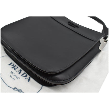 PRADA City Margit 1BC076 Calf Leather Satchel Bag Black