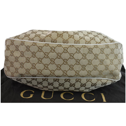 GUCCI Medium Sukey GG Canvas Hobo Bag Beige 232955