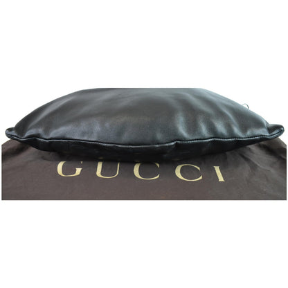 GUCCI 1970 Medium Leather Shoulder Bag Black 290682