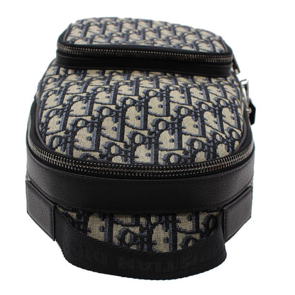 CHRISTIAN DIOR Minin Rider Oblique Jacquard Backpack Beige