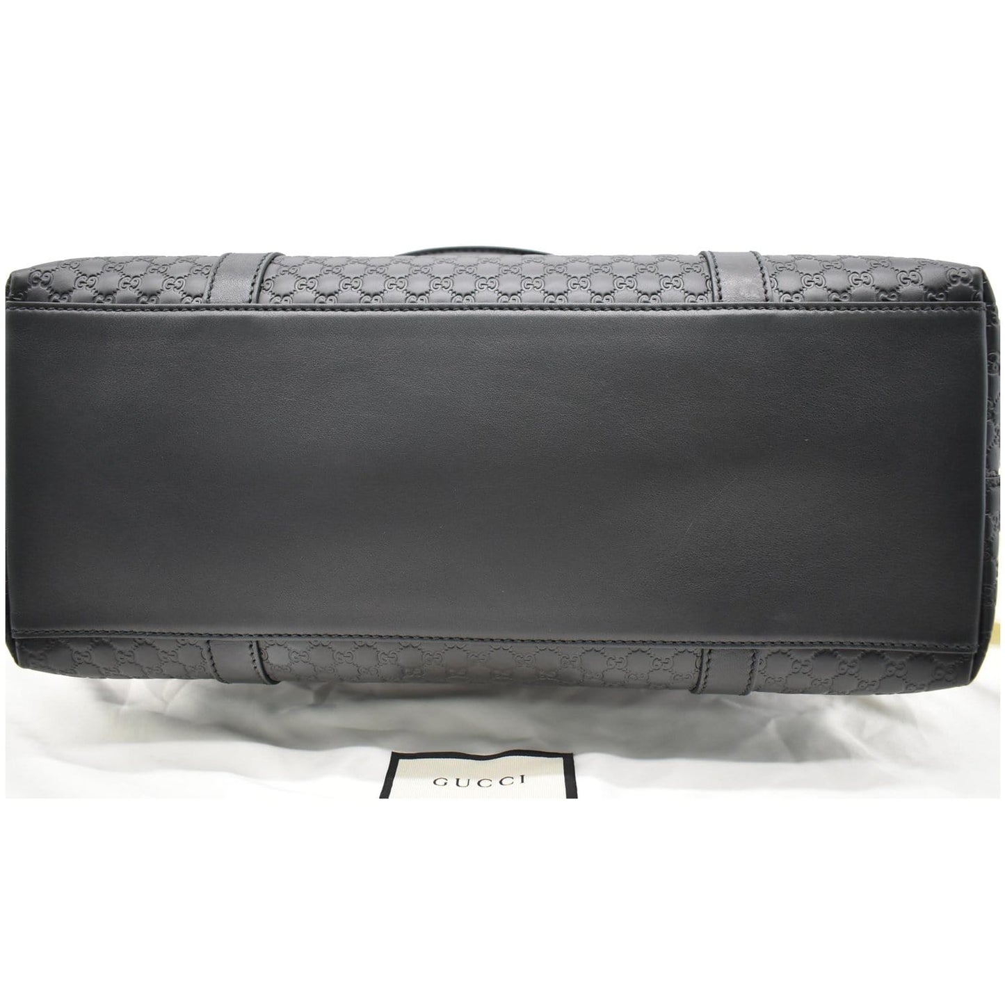 GUCCI Micro Guccissima Leather 2Way Shoulder Bag Black 449655