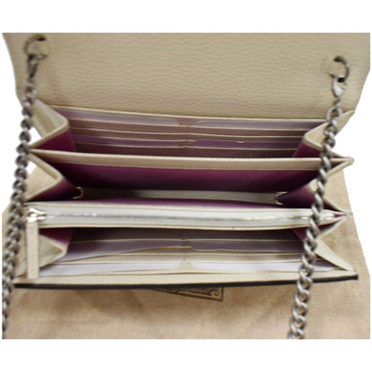 GUCCI Dionysus Mini Leather Chain Shoulder Bag Off White 401231