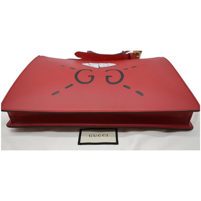 Gucci Diamond GG Calfskin Leather Messenger Bag Red 429004