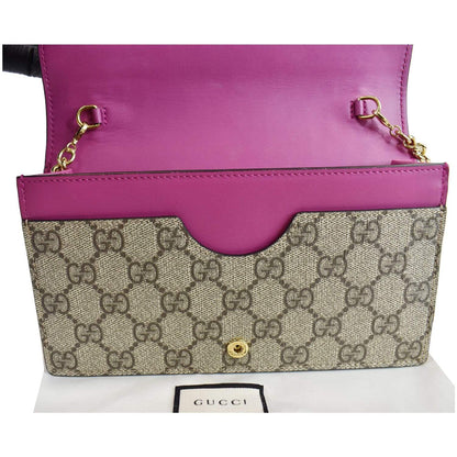GUCCI GG Supreme Chain Wallet Clutch Bag Red 410114 - 15% OFF