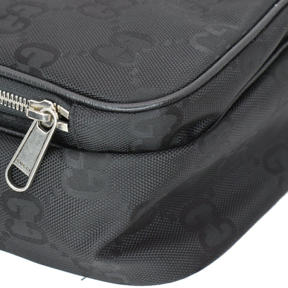 GUCCI Off The Grid GG Monogram Nylon Shoulder Bag Black 625858