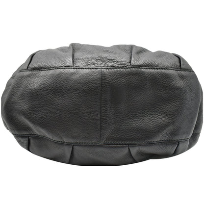 GUCCI Icon Bit Medium Pebbled Leather Shoulder Bag Black 228584