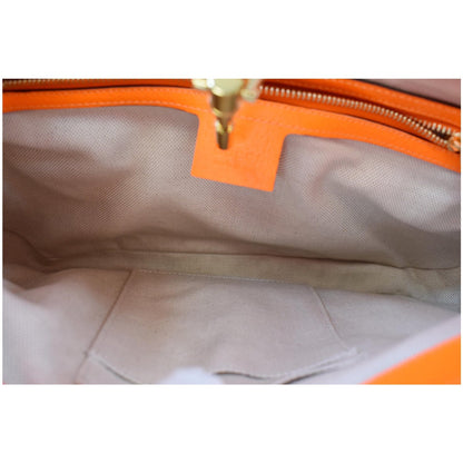 GUCCI Flora Jackie Medium Canvas Hobo Bag Orange 550152