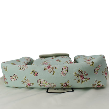 GUCCI Children's Floral Print Canvas Bag Light Blue 628159