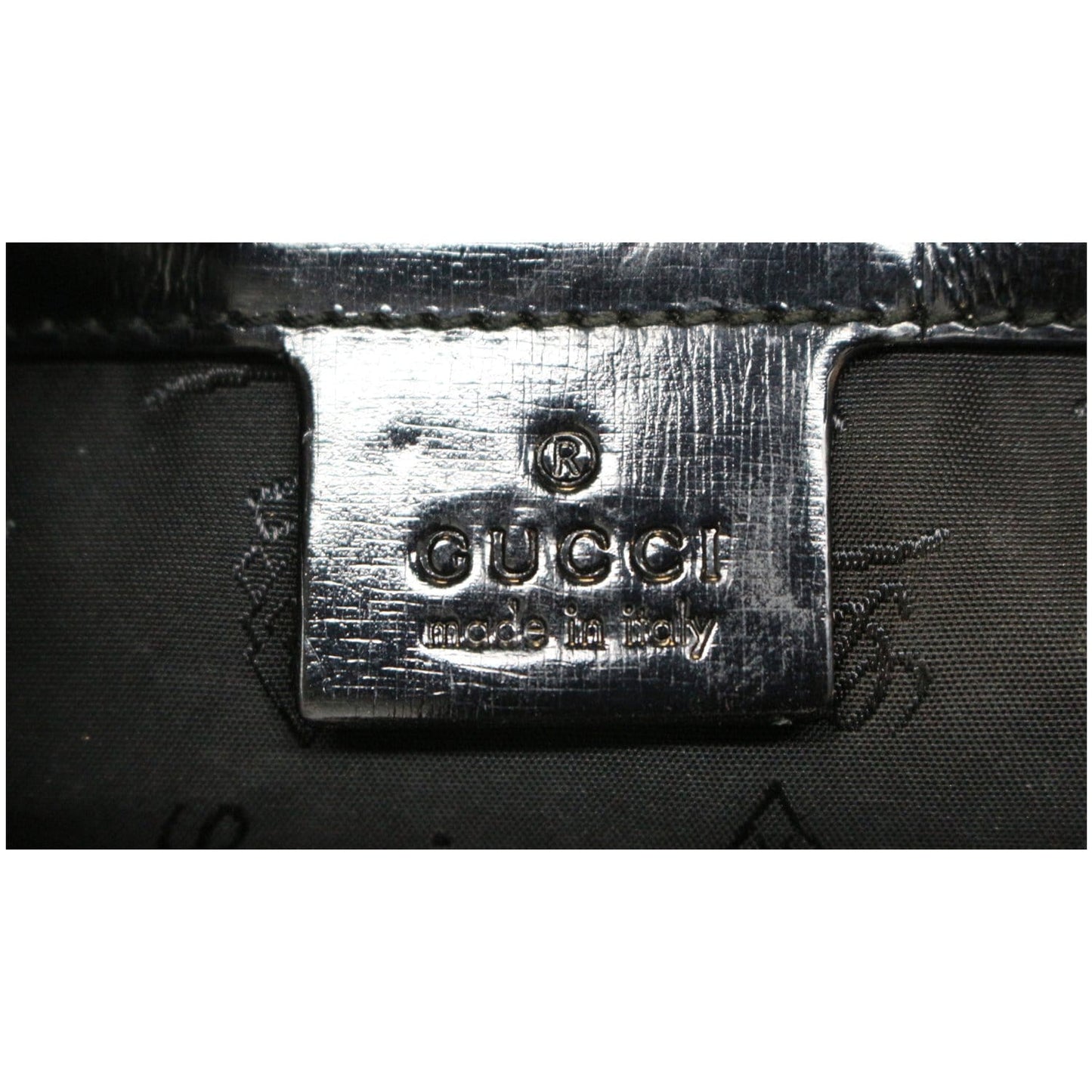 GUCCI Pop Bamboo Dialux Coated Canvas Top Handle Shoulder Bag Black 190256