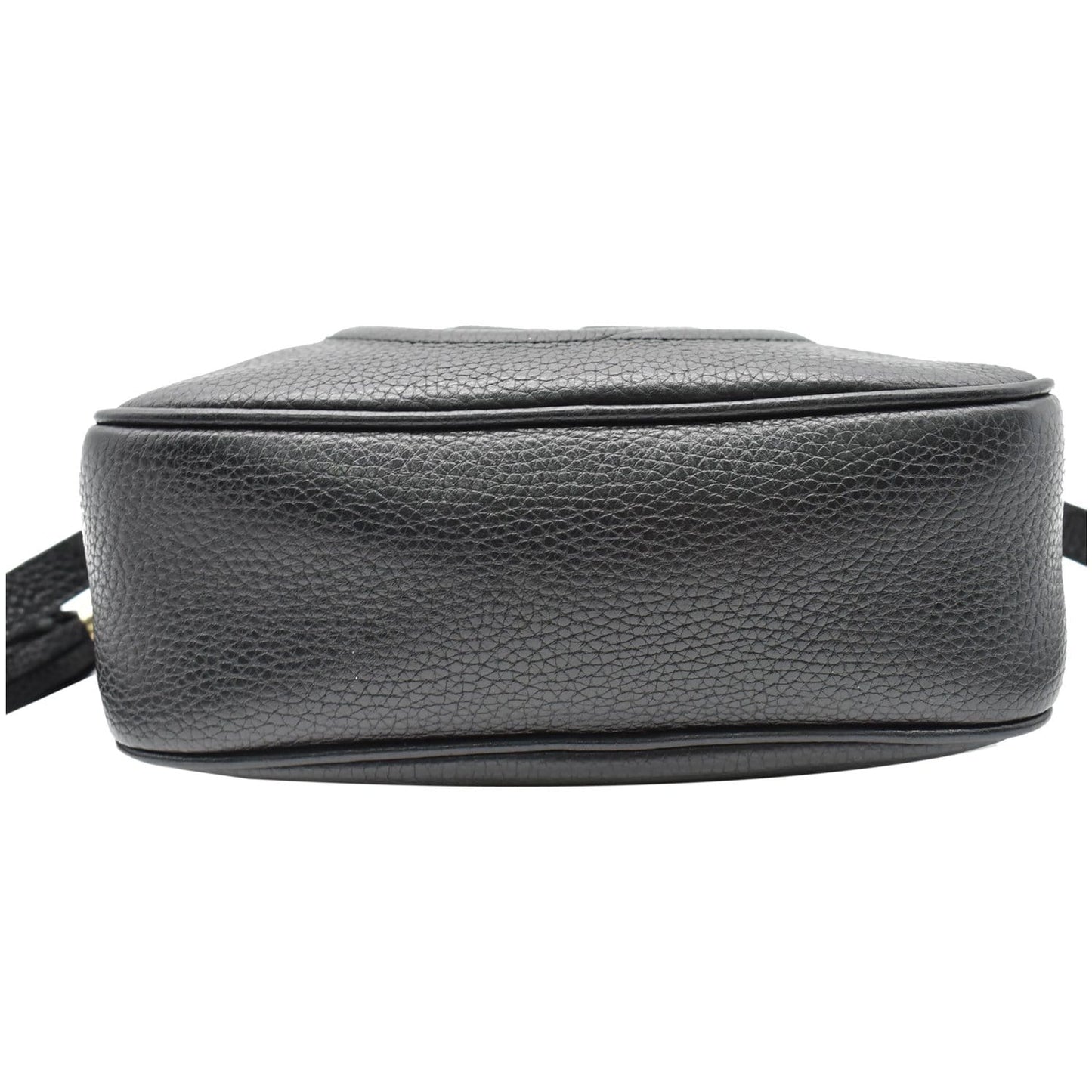 GUCCI Soho Disco Small Pebbled Leather Crossbody Bag Black 308364