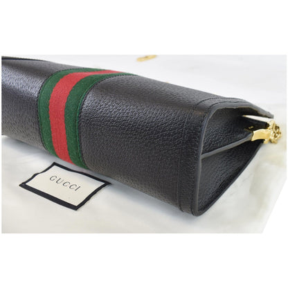 GUCCI Ophidia Small Web Calfskin Shoulder Bag Black 503877