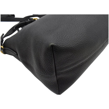 PRADA Vitello 1BA063 Phenix Leather Shoulder Bag Black