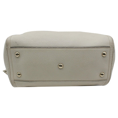 GUCCI Soho Small Pebbled Leather Shoulder Bag White 336751