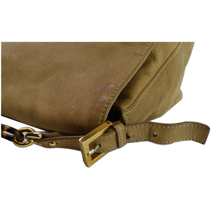 FENDI Mama Forever Large Flap Leather Shoulder Bag Yellow