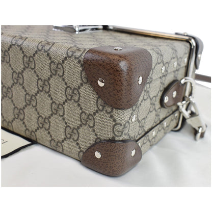 GUCCI Globe-Trotter GG Beauty Case Bamboo Shoulder Bag Beige 588351