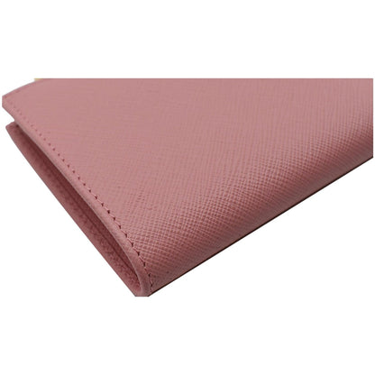 PRADA Small Saffiano Leather Wallet Pink