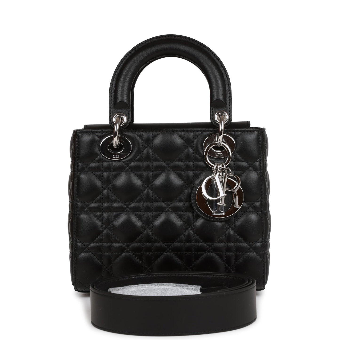 Christian Dior Small ABCDior Lady Dior Tote Black Lambskin Silver Hardware