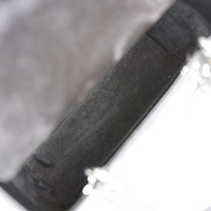 Christian Dior Lucky Star Medium Lady Dior Tote Black Lambskin Ruthenium Hardware