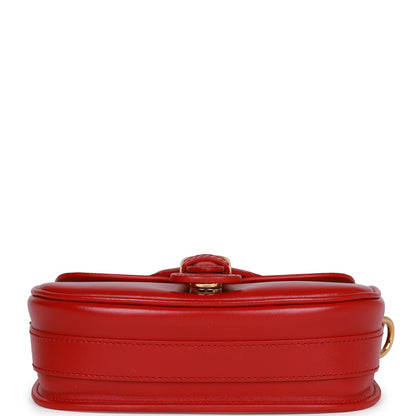 Christian Dior Poppy Red Calfskin Small Bobby Bag Gold Hardware
