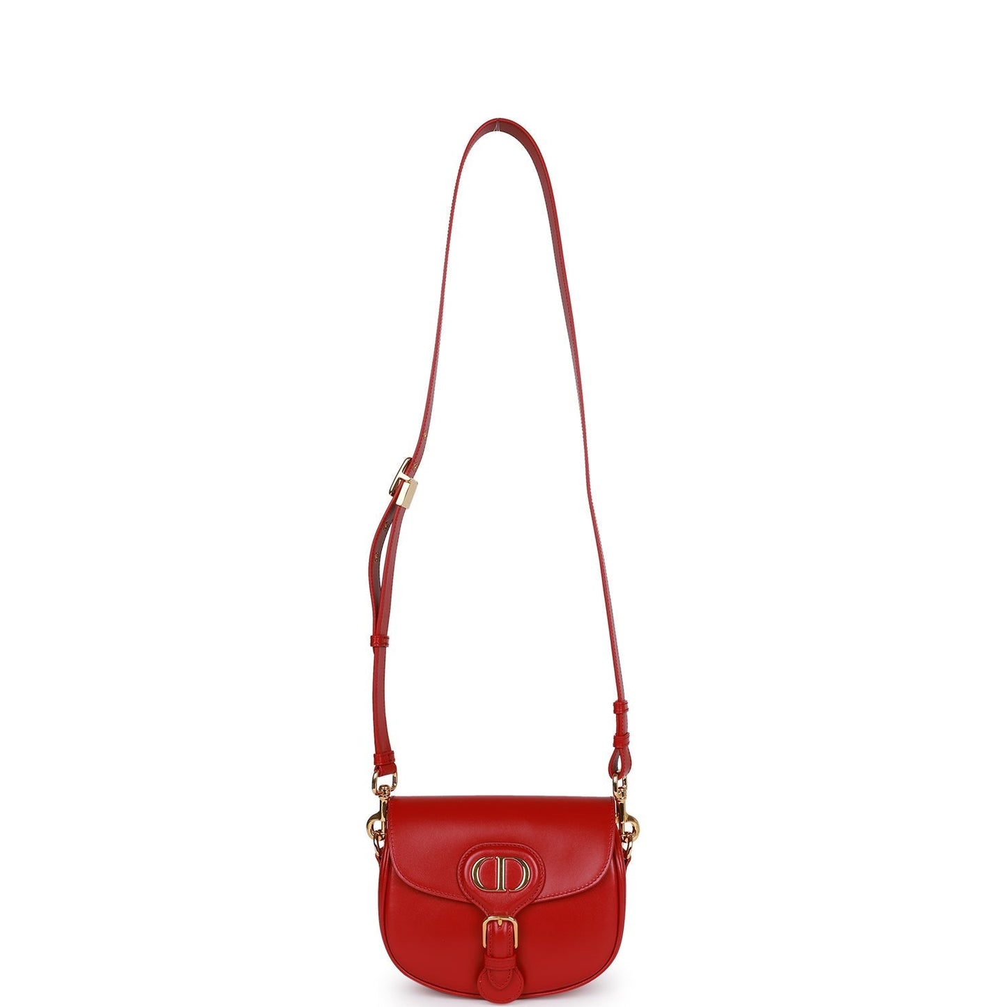 Christian Dior Poppy Red Calfskin Small Bobby Bag Gold Hardware
