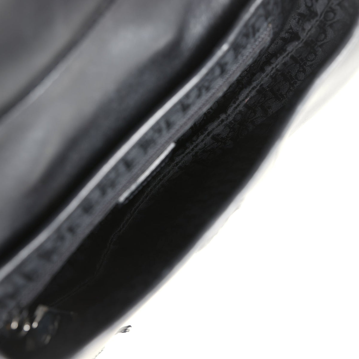 Vintage Christian Dior Saddle Bag Gunmetal Python and Black Leather Silver Hardware