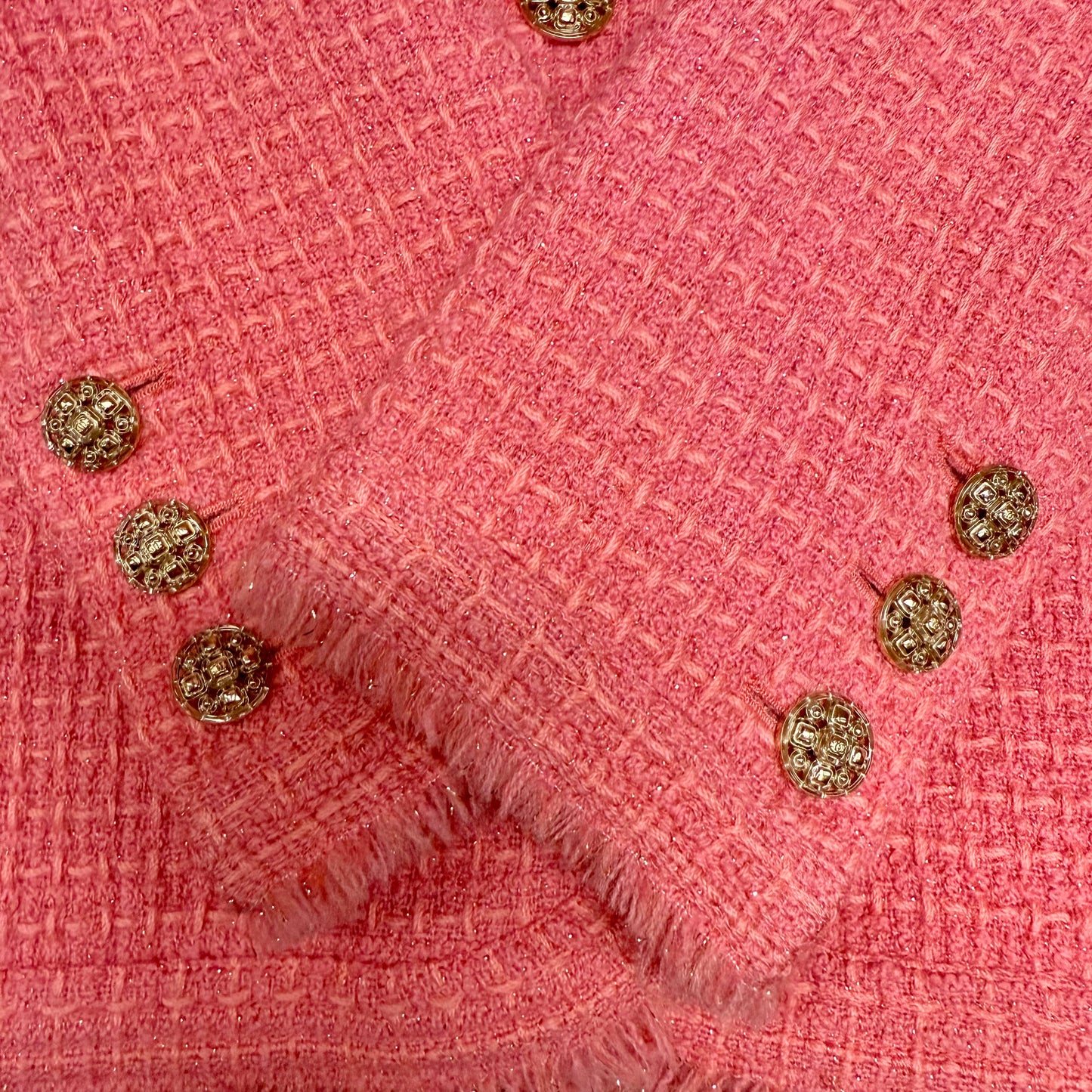 Chanel Pink Tweed Jacket 20 FW