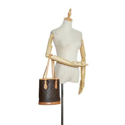 LOUIS VUITTON Monogram Petit Bucket Bucket Bag