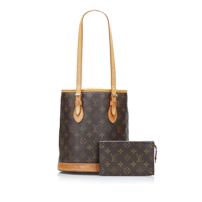 LOUIS VUITTON Monogram Petit Bucket Bucket Bag