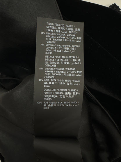 Saint Laurent Black Velvet Mini Sleeveless Playsuit with Crystal Heart and YSL Zip Detail Size FR 36 (UK 8)