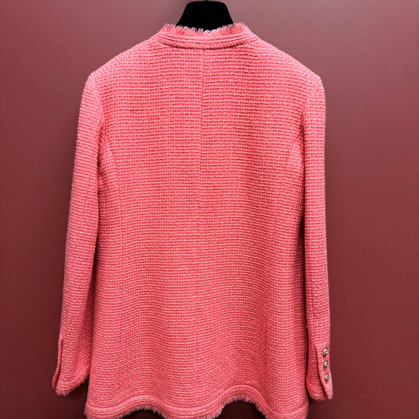 Chanel Pink Tweed Jacket 20 FW