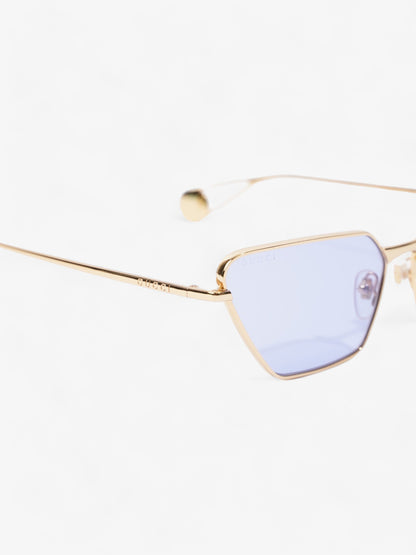 Gucci Cat-Eye Frame Blue / Gold Acetate 140mm